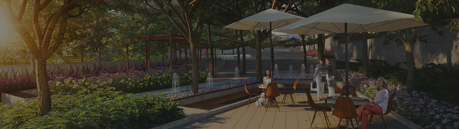 Mana Dale recreational facilities - Premium apartment amenities outdoor lounge landscaping Kodathi